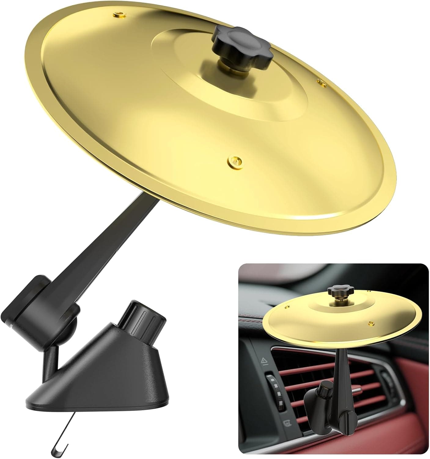 A Mini Crash Cymbal That Clips to Your Car's Air Vent image 1